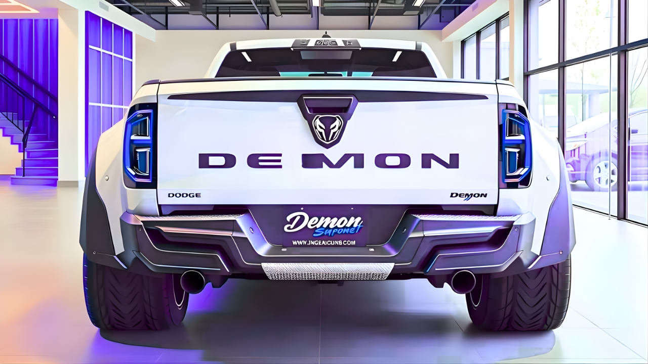 2026 Dodge Demon Pickup Breaks Cover : 1,000HP Power, Track-Ready Performance and Muscle Truck Revolution
